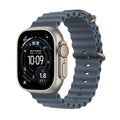 Apple Watch Ultra 3 [GPS + Cellular 49mm] Running & Multisport Smartwatch w/Rugged Titanium Case w/Anchor Blue Ocean Band. Satellite Communications, Advanced Health & Fitness Tracking